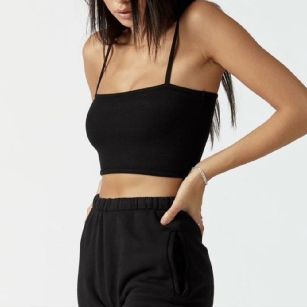 Joah Brown black Crop Top